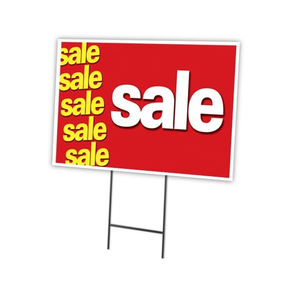 Signmission Sale Yard Sign & Stake outdoor plastic coroplast window, C-1216 Sale C-1216 Sale - main
